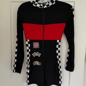 Source Unknown Black and Red Checkered Jumpsuit